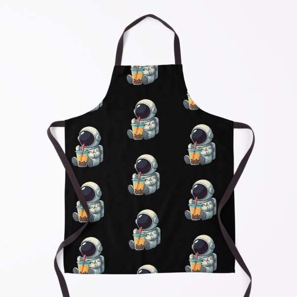 Item preview, Cute Astronaut with Bubble Tea – Funny Space Boba Vector Illustration designed and sold by PixelVibe782.