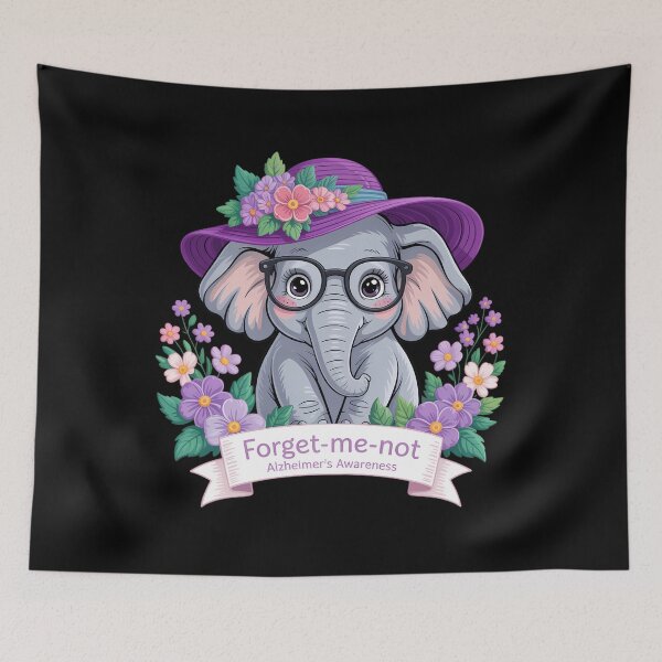 Item preview, Elephant Alzheimer's Awareness Ribbon Purple Dementia designed and sold by Formatage.
