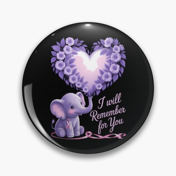 Item preview, Elephant I Will Remember For You Alzheimer Awareness Purple designed and sold by Formatage.
