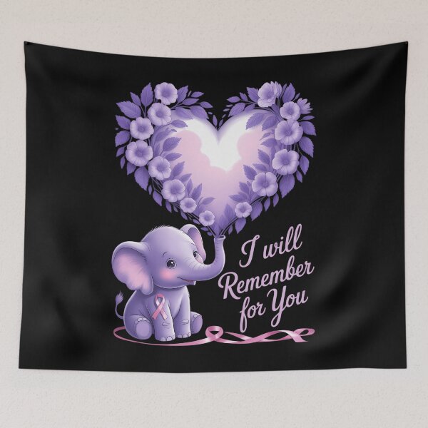 Item preview, Elephant I Will Remember For You Alzheimer Awareness Purple designed and sold by Formatage.