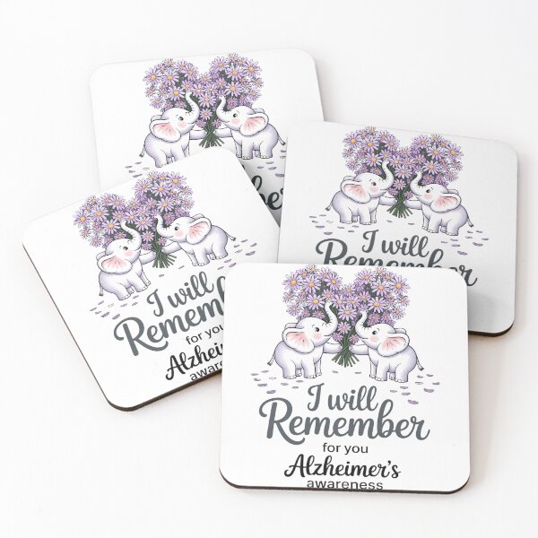 Item preview, Elephant I Will Remember For You Flower Alzheimer Awareness designed and sold by Formatage.