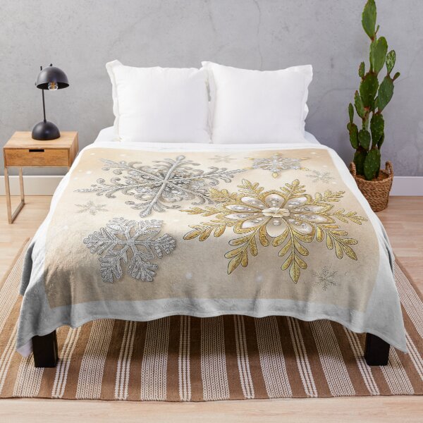 Item preview, Elegant and chic gold and silver snowflakes designed and sold by Merrylands Artshop.
