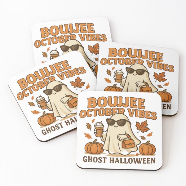 Item preview, Boujee October Vibes – Cute Ghost Halloween Design for Fall Lovers designed and sold by SlomianyPisarz.