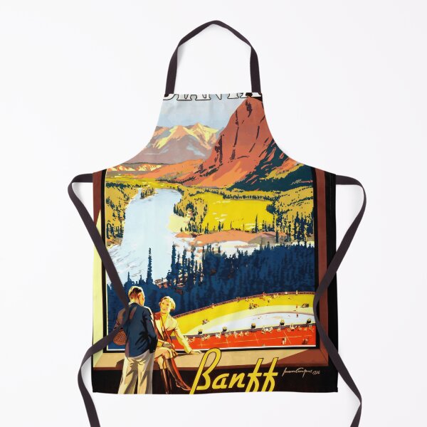 Item preview, Vintage Art Deco Travel Poster | Canadian Pacific Railway Banff 1936 | Canadian Rockies Wall Art & Home Decor designed and sold by artofuniverse.