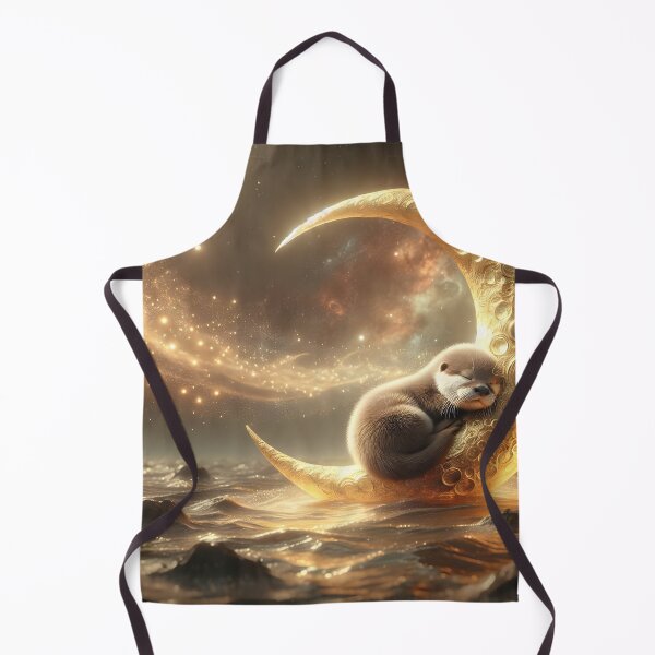 Artikelvorschau, Sleepy Otter on the Crescent Moon entworfen und verkauft von Buttonquill.