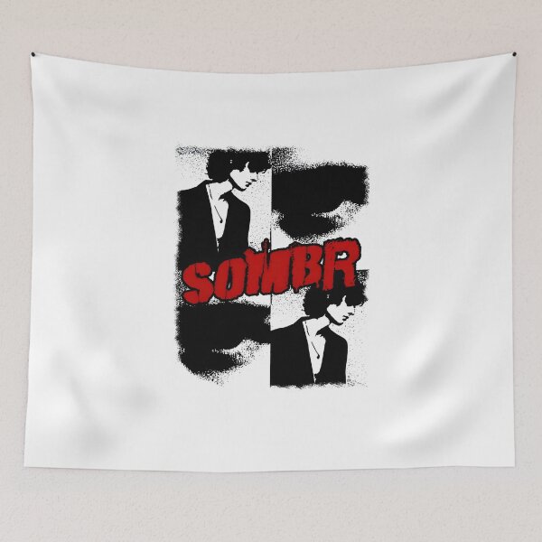 Item preview, Sombr Singer Grunge Poster | Black & Red Indie Aesthetic Art Print designed and sold by solonwmith6.