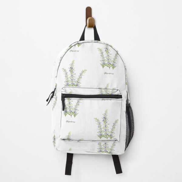 Item preview, Botanical illustration of herb rosemary in purple flowers designed and sold by cornercroft.