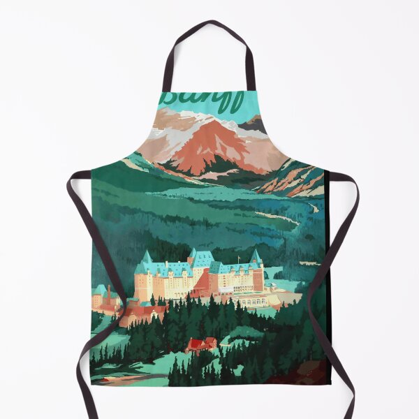 Item preview, Vintage Banff Travel Poster | Banff Springs Hotel Art | Canadian Rockies Decor | Art Deco Style Wall Art & Home Decor designed and sold by artofuniverse.