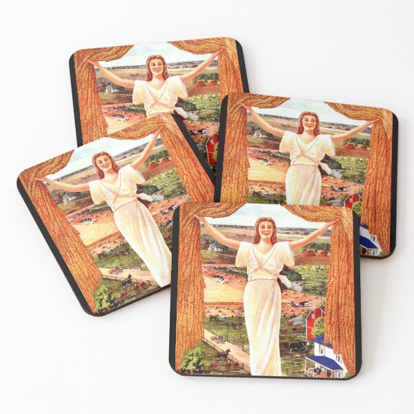 Item preview, Canada West Immigration Poster | Vibrant Historical Art | Early 20th Century | Allegorical Woman & Wheat | Farm  Prosperity designed and sold by artofuniverse.