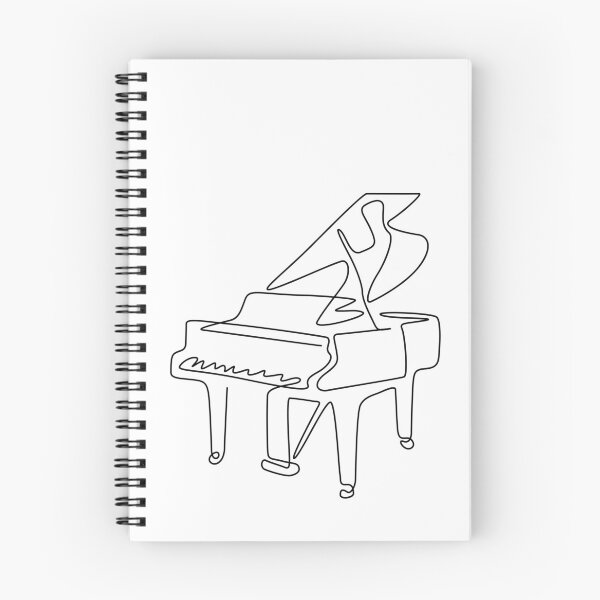 Item preview, Single Line Piano – Elegant Minimal Music Art designed and sold by EmeraldMusic.