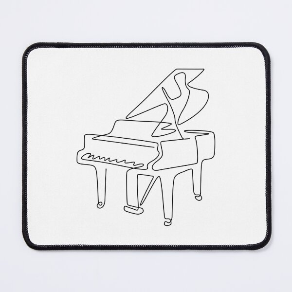Item preview, Single Line Piano – Elegant Minimal Music Art designed and sold by EmeraldMusic.