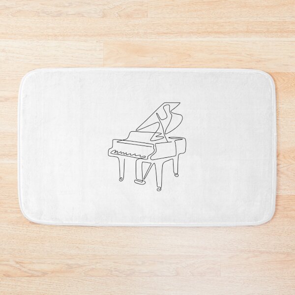 Item preview, Single Line Piano – Elegant Minimal Music Art designed and sold by EmeraldMusic.