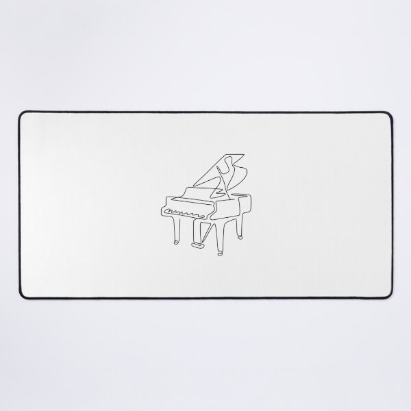 Item preview, Single Line Piano – Elegant Minimal Music Art designed and sold by EmeraldMusic.