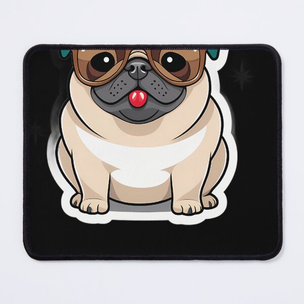 Item preview, Cool Pug Sunglasses Sticker Brings Smirks designed and sold by uoncdru.