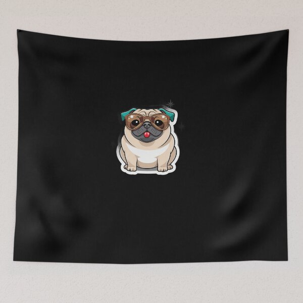 Item preview, Cool Pug Sunglasses Sticker Brings Smirks designed and sold by uoncdru.