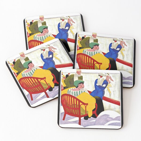 Item preview, Vintage Art Deco Travel Poster | St. Moritz Palace Hotel Switzerland | 1920s & 1930s Winter Resort Luxury designed and sold by artofuniverse.