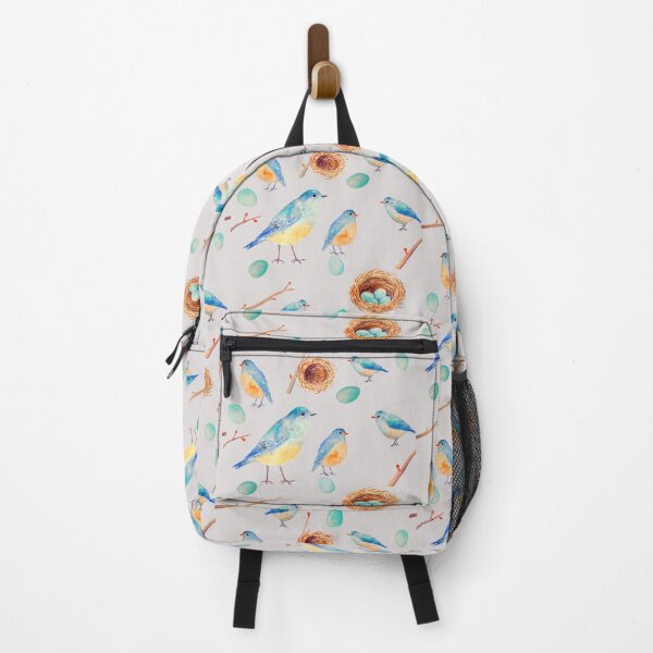 Item preview, Watercolor blue birds and blue eggs seamless pattern designed and sold by cornercroft.