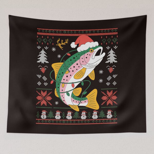 Item preview, Rainbow Trout Fish Lover Santa Ugly Rainbow Trout Christmas designed and sold by JonBarnes22.