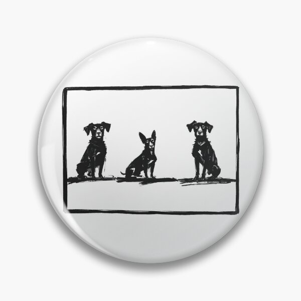 Item preview, Three Sitting Dogs Line Art designed and sold by dreampik.