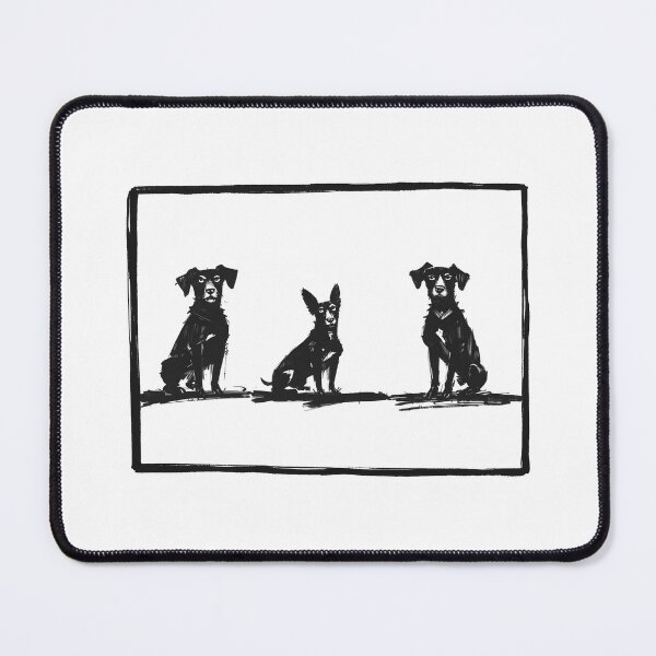 Item preview, Three Sitting Dogs Line Art designed and sold by dreampik.