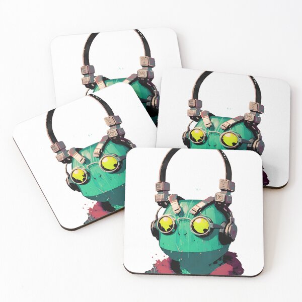 Item preview, Green Alien DJ with Headphones designed and sold by dreampik.
