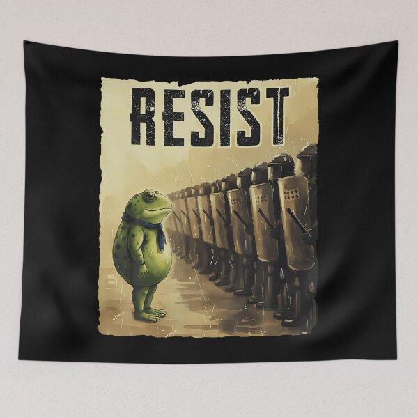 Item preview, Portland Frog Hop for Change Retro Frog Protest Resist designed and sold by HayleePacoch.