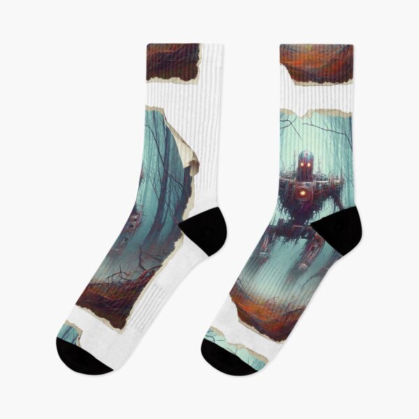 Item preview, Old rusty robot walks through the forest designed and sold by MadinaFatt.