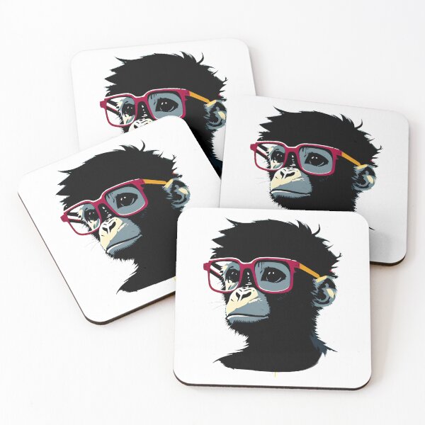 Item preview, Hipster Monkey with Glasses designed and sold by dreampik.