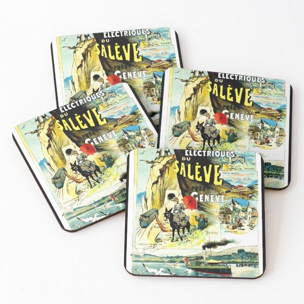 Item preview, Vintage Art Nouveau Poster | Chemins de Fer Électriques du Salève | Mont Salève Railway | Geneva Travel Art & Decor designed and sold by artofuniverse.