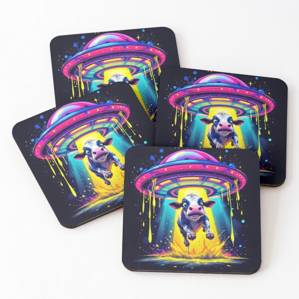 Item preview, Cosmic Cases Whimsical Cow Being Abducted By Aliens designed and sold by WHITE FLAME PRINTS.