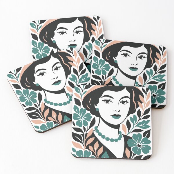 Artikelvorschau, Emerald Lady – Elegante Blumensilhouette entworfen und verkauft von Tattee.