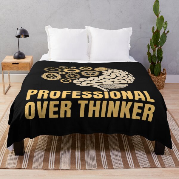 Item preview, Professional Overthinker Funny Brain and Gears  designed and sold by CraftyCuttable.