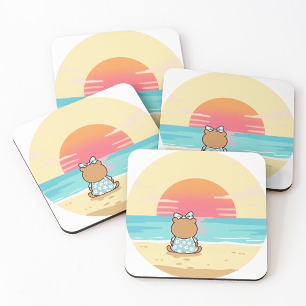 Item preview, Cute Capybara Watching Sunset designed and sold by holywarter.