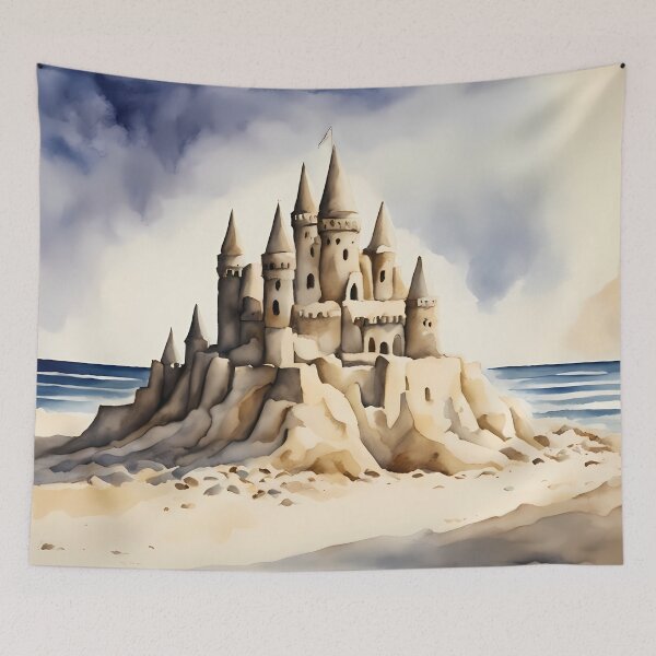 Item preview, Sand Castle on Beach designed and sold by CalmnessbyChoice.