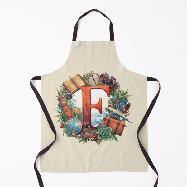 Item preview, Adventure Awaits – Vintage Travel Letter F Monogram | Wanderlust Globe & Airplane Design for Explorers and Dreamers designed and sold by AmenAlways.