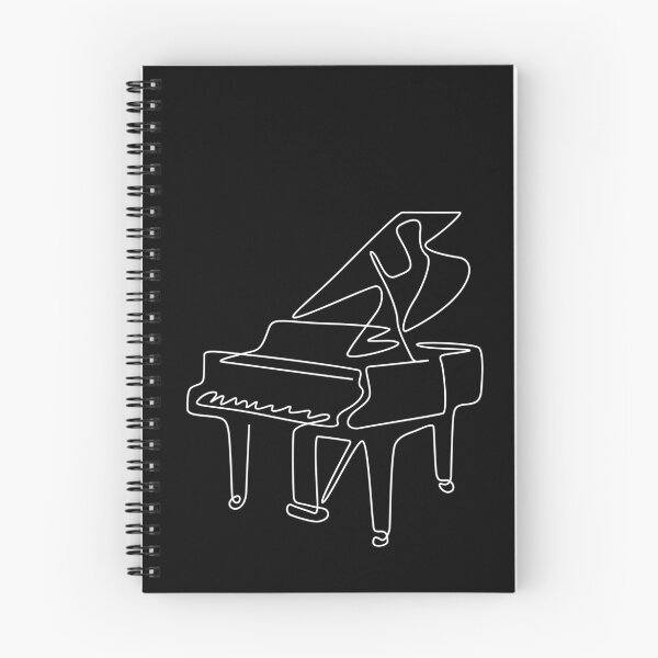 Item preview, Single White Lineart Piano – Elegant Minimal Music Art designed and sold by EmeraldMusic.