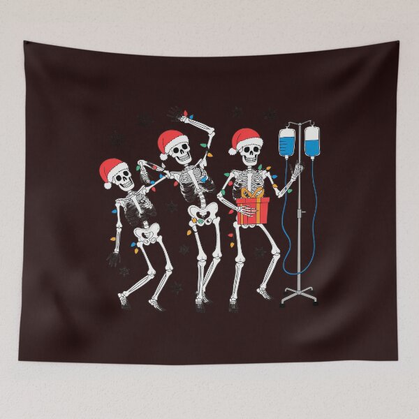 Item preview, RN Nurse Dancing Skeleton Santa Hat Funny Nurse Christmas designed and sold by JulienAureo.