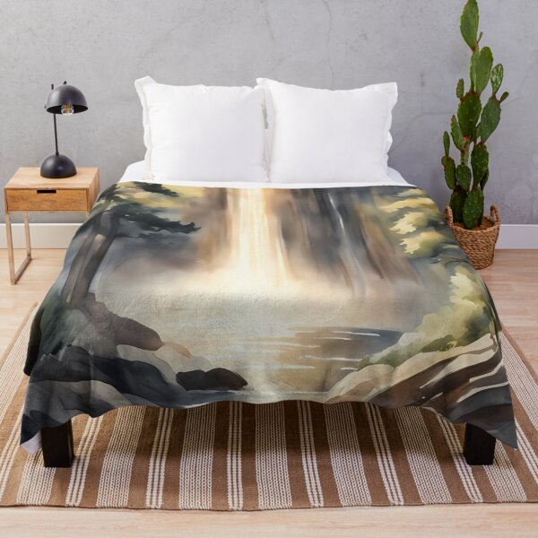 Item preview, Large Waterfall in Forest designed and sold by CalmnessbyChoice.