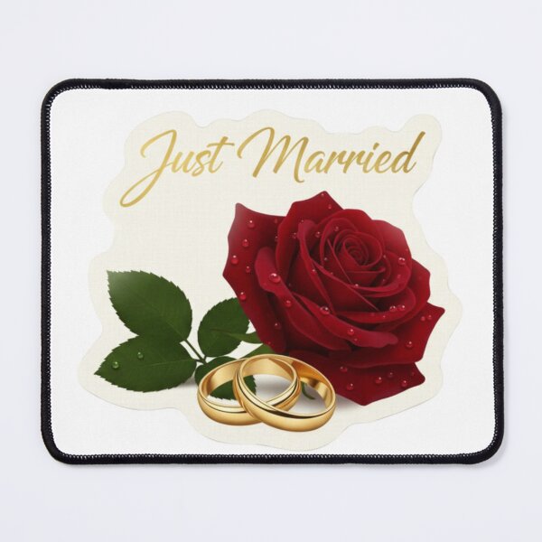 Item preview, Golden Rings and Romantic Red Rose designed and sold by PrintBreeze.