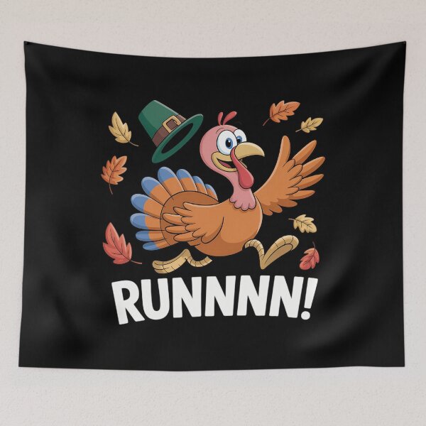 Item preview, Run Turkey Thanksgiving Autumn Fall Leaves Thankful Grateful designed and sold by JulienAureo.