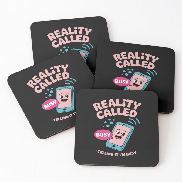 Item preview, Reality Called Im Busy Meme Graphic Hot Pink Powder designed and sold by CraftyCuttable.