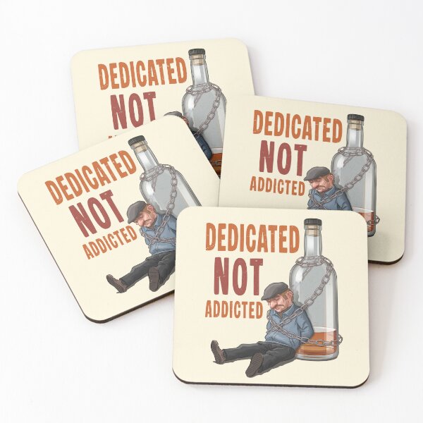 Item preview, Funny Alcohol Lover Design - Dedicated Not Addicted designed and sold by Inky-Vibe.