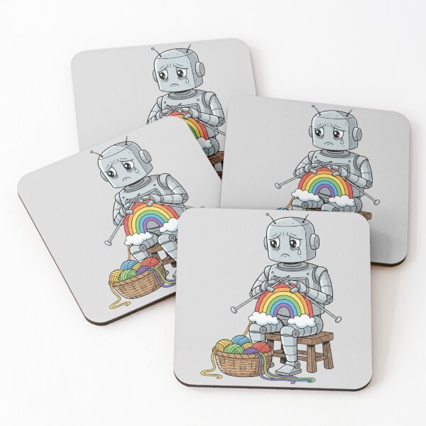 Item preview, Robot Rainbow Knit Sadness designed and sold by Jackson-Will.