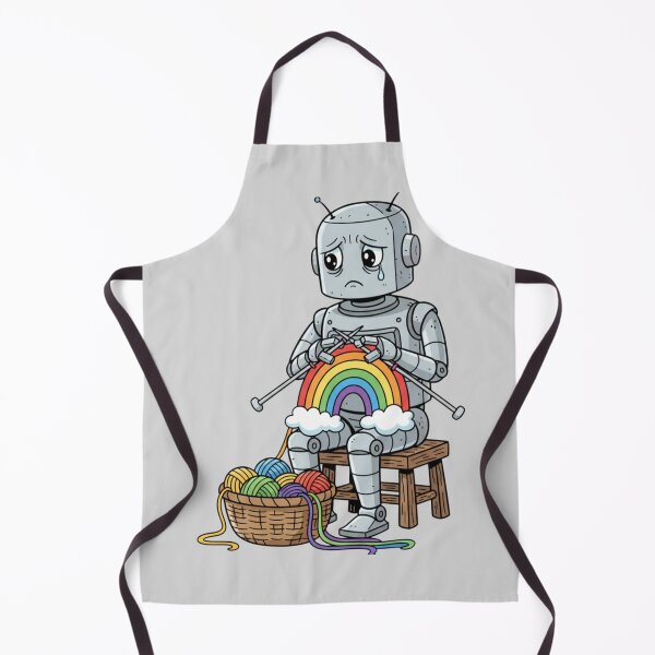 Item preview, Robot Rainbow Knit Sadness designed and sold by Jackson-Will.