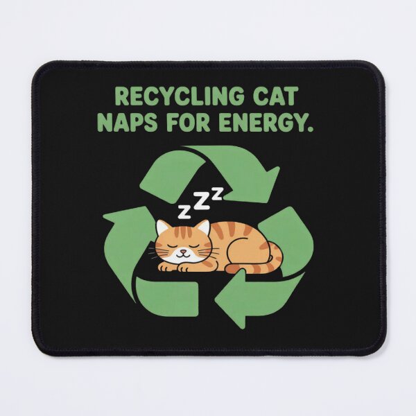 Item preview, Recycling Cat Naps for Energy Cat designed and sold by CraftyCuttable.