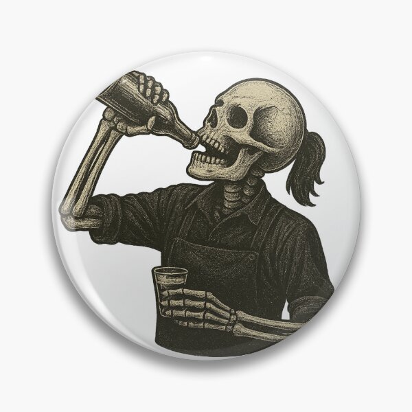 Item preview, Off The Clock Cocktail Bartending Skeleton designed and sold by Shakesipserve.