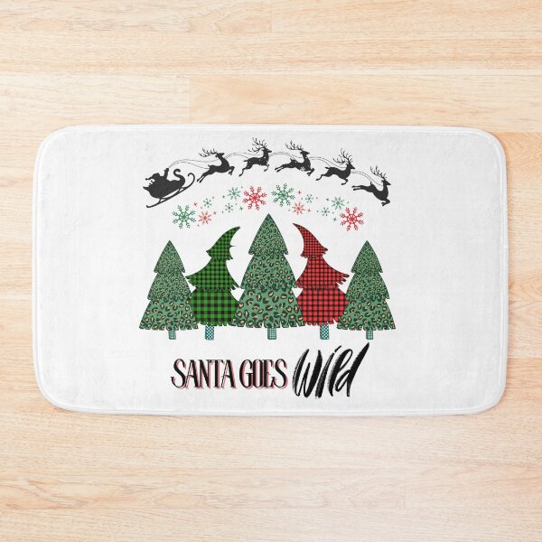 Item preview, Santa Goes Wild - retro Christmas Forest Design designed and sold by ELIACREATIONS.