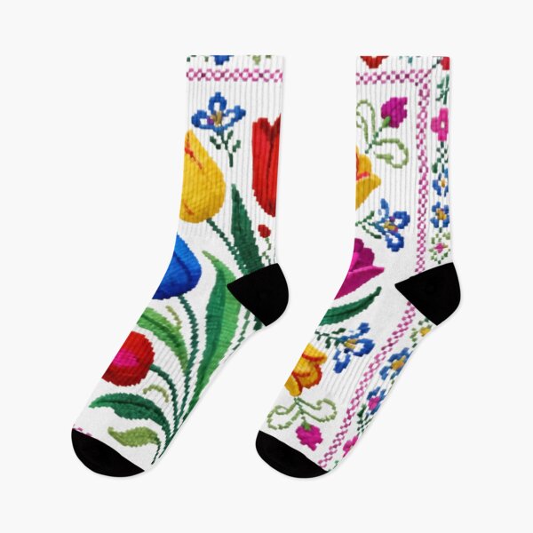 Item preview, Finely Stitched Symmetrical Floral Embroidery | Vibrant Traditional Folk Motif designed and sold by Maximilianos.