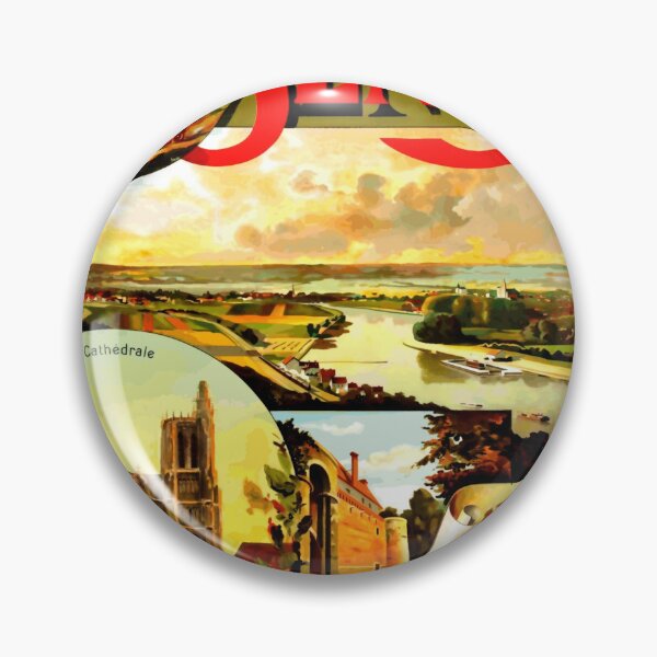 Item preview, Explore Sens France with Vintage Travel Poster | Art Deco Style by Henri Pollart | PLM Railway Promotion 1925 designed and sold by artofuniverse.