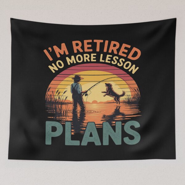Item preview, Retired Teacher Fishing No More Lesson Plans Retirement designed and sold by CraftyCuttable.